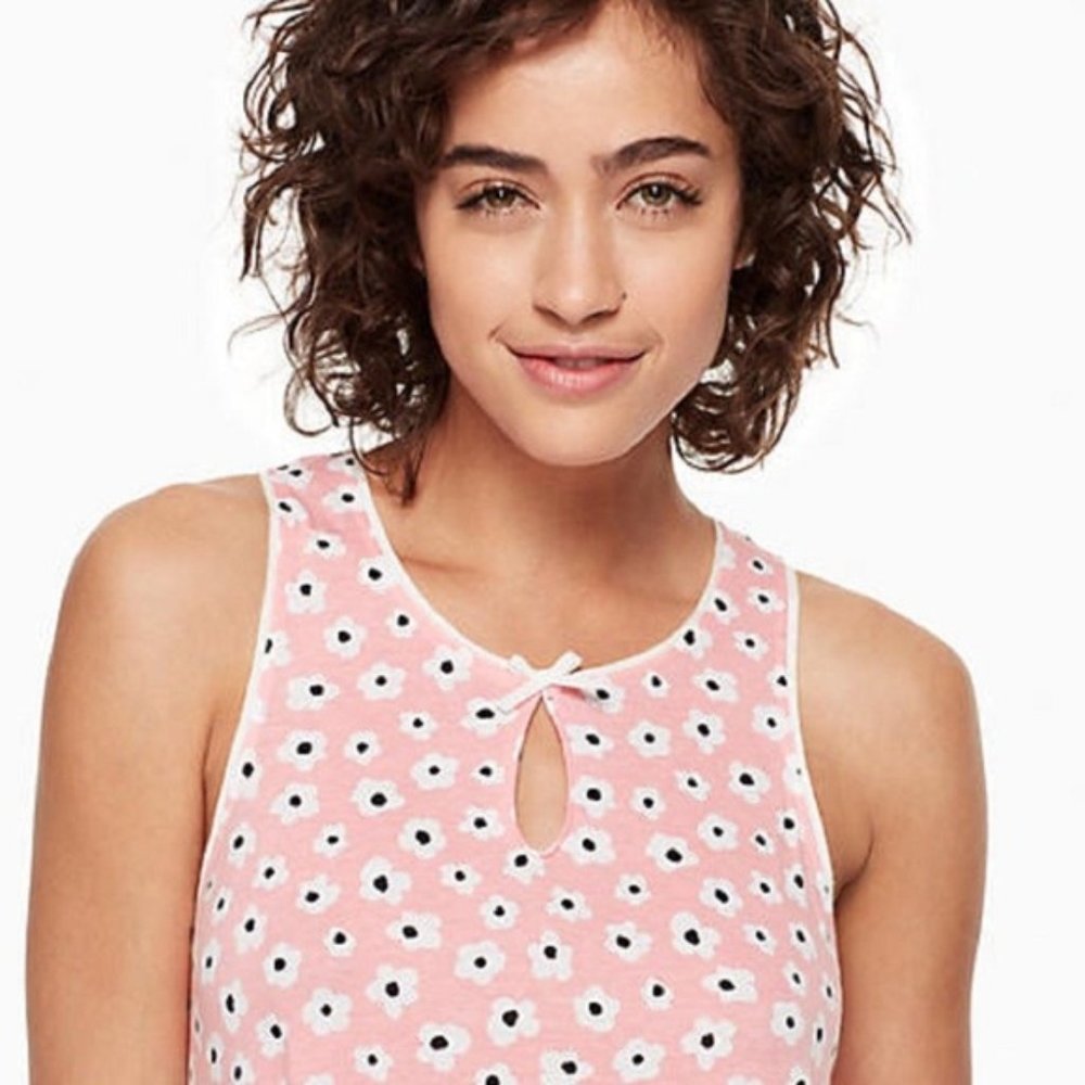 Kate Spade New York Pink Floral Keyhole Chemise Pajama Dress S - Picture 3 of 8
